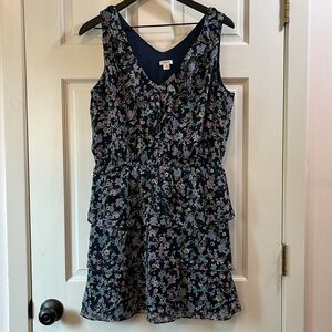 Xhilaration Blue Floral Mini Dress - Size XL